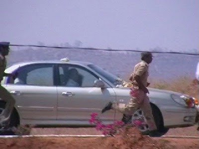 sai baba travelling to airport in car