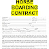 Horse Boarding Contract - sample template form in doc word