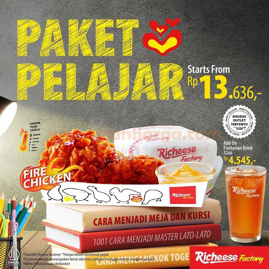 Promo RICHEESE FACTORY PAKET PELAJAR mulai Rp 13.636*