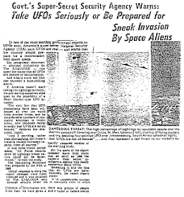 Take UFOs Seriously, or Be Prepared for an Invasion by Aliens - The National Enquirer 11-27-1979