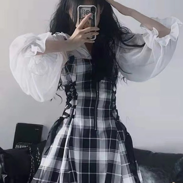 Kawaii Lolita Plaid Mini Dress Buy On Amazon & Aliexpress