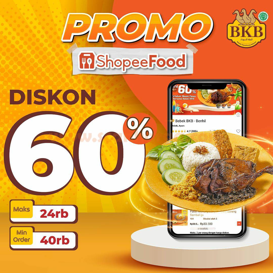 Promo BEBEK BKB SHOPEEFOOD – Diskon Spesial 60%