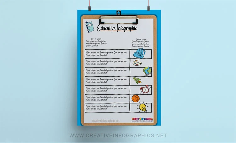 Teaching infographic template - notes table