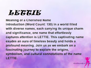 meaning of the name "LETTIE"