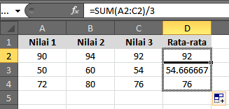 Tips dan Trik Copy Paste Cepat di MS Excel  Cara Copy Paste Cepat di Excel (Auto Fill)