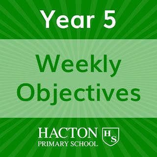 Weekly Objectives for Year 5