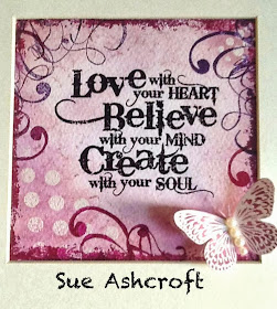create with your soul stamp - grunge flourish - background stamps - visible image