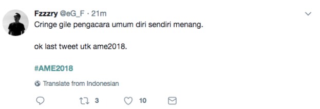 “Sendiri host, sendiri calon, sendiri announce, sendiri menang, sampaikan pun kat diri sendiri. Real definition of SYOK SENDIRI.”