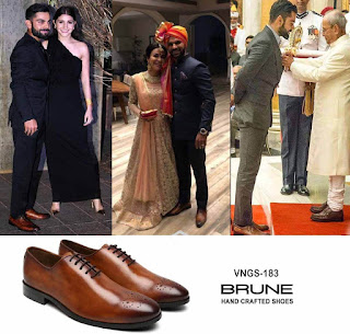 Virat Kohli on Voganow leather oxford shoes