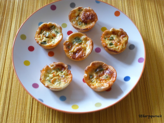 Cup-quiches au chorizo et poivrons verts 