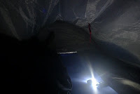 Inside my cosy tent