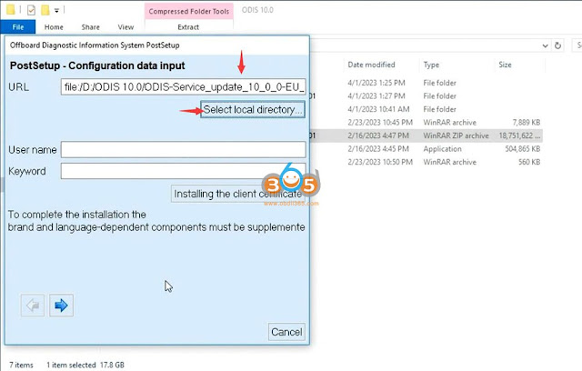 install VNCI 6154 ODIS software 7