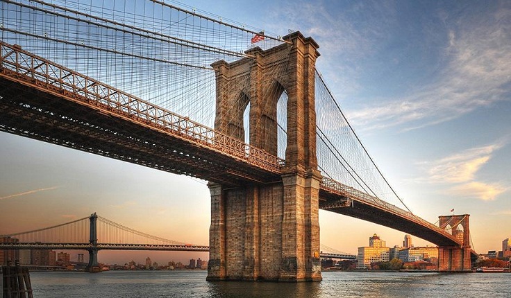   Brooklyn Bridge, Jembatan Suspensi Tertua di Amerika Serikat