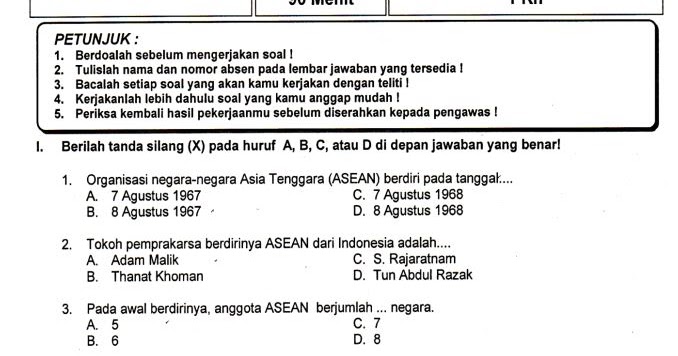 Soal USBN PKn Kelas 6 Tahun 2020