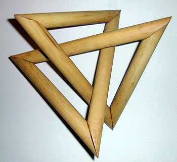 Wooden Triangle Illusion - Impossible Triangle Illusion
