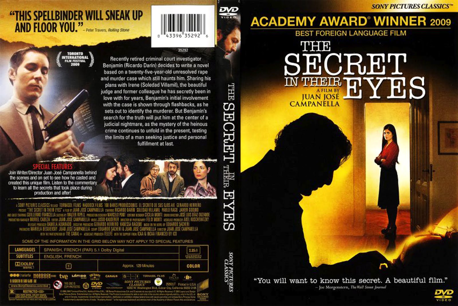 Movie Posters World Dvd Covers Dvd Label Art Blu Ray Case Box Rare Film Posters Regional Movies The Secret In Their Eyes 2009