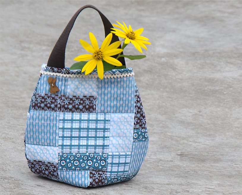 Fabric Basket Bag Tutorial & Pattern