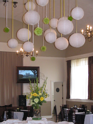 Decorate ceiling wedding reception