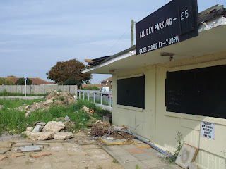 The hut of the old Arnold Palmer Crazy Golf in Camber Sands