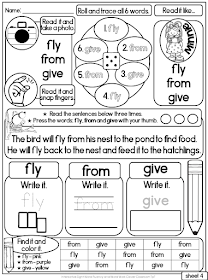 Interactive Sight Word Read it and Write it Fluency and Word Work First Grade