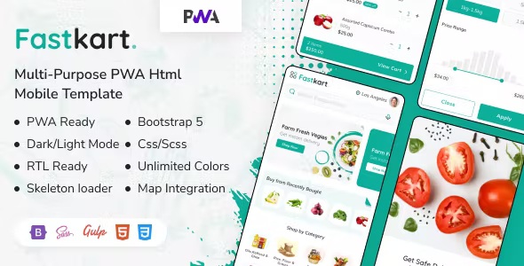 Best Ecommerce PWA Mobile HTML Template