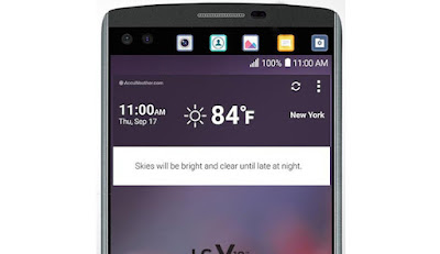LG V10 features dual lens front camera and a second display
