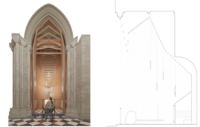 arquitectura madera cedro capilla madrid