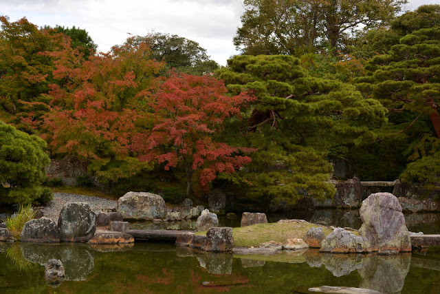 Villa Katsura, l'étang et ses îlot, jardin japonais