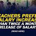 Teachers prefer salary increase than twice a month release of salary