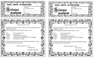 Download Undangan Aqiqah ukuran setengah f4 / folio / HVS 