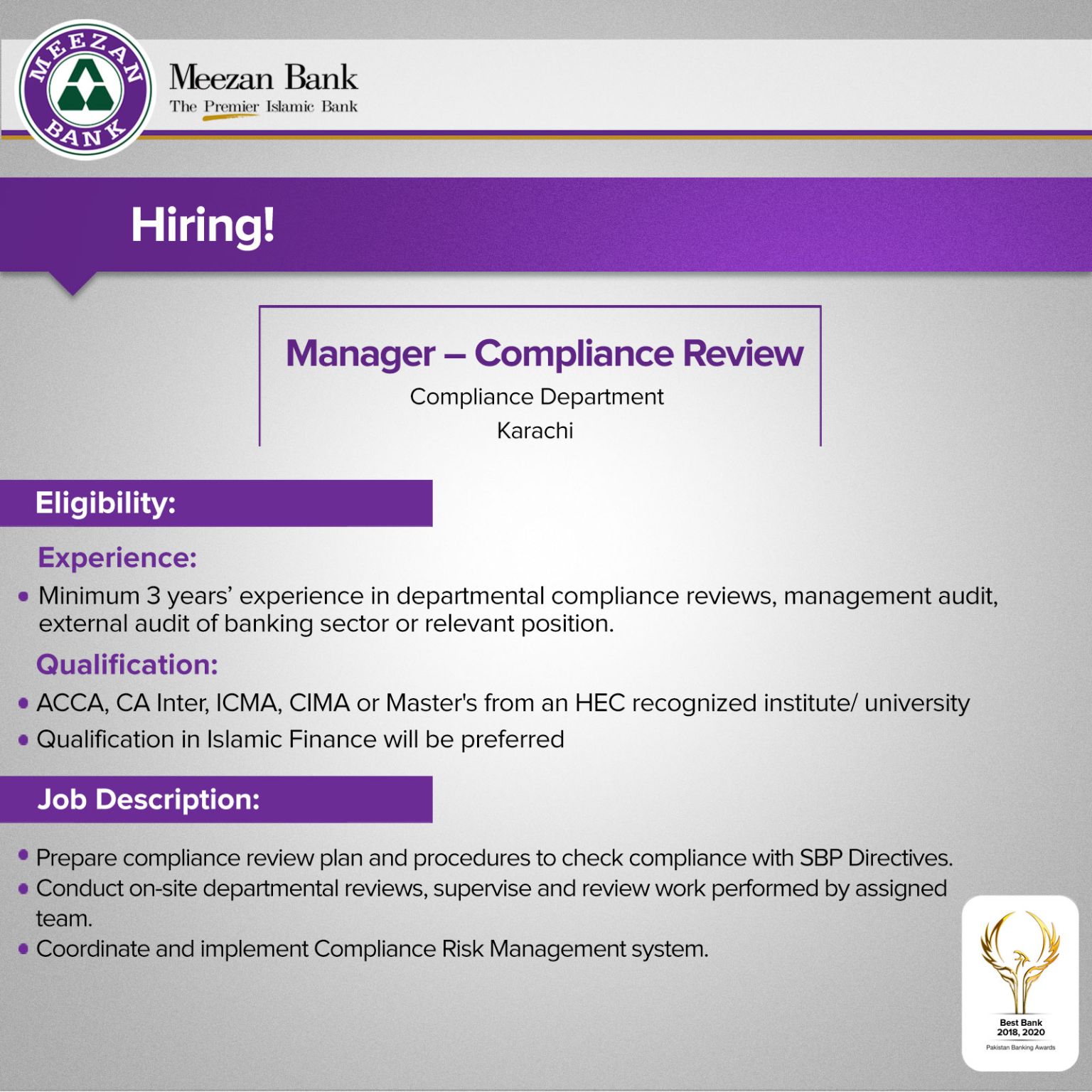 Meezan Bank Limited Job Vacancies November 2022