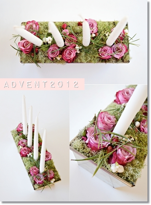 adventsljusstake blommor, annorlunda adventssljusstake, modern adventsljusstake, adventsljusstake rosor, advent candles flowers, trendy advents candles, advent candles roses