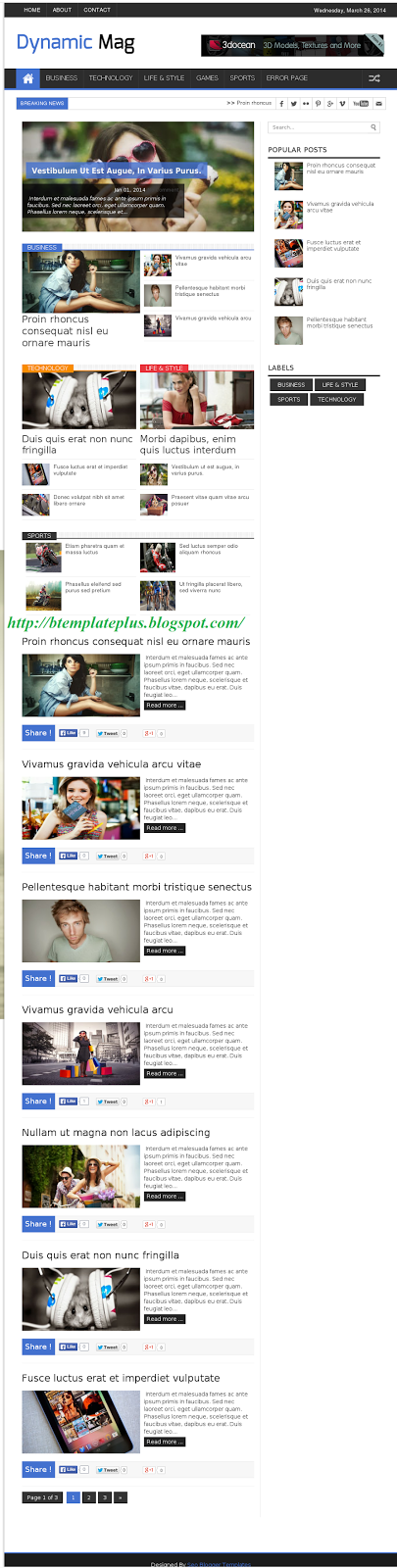 image Awesome Dynamic Mag Responsive Blogger Template