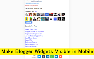 make Blogger widgets visible in Mobile view