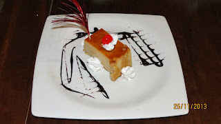 Flan de turrón