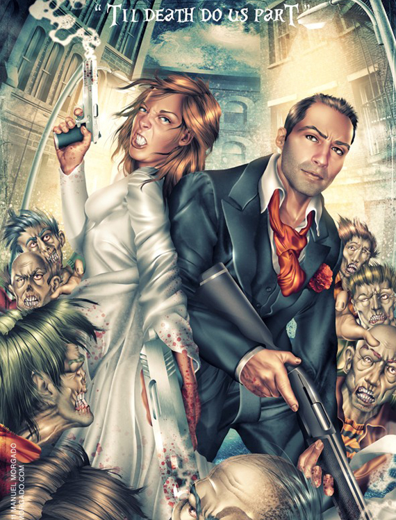 Insane wedding invitation by Illustrator Manuel Morgado