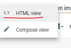 HTML View in Blogger Editor Screenshot