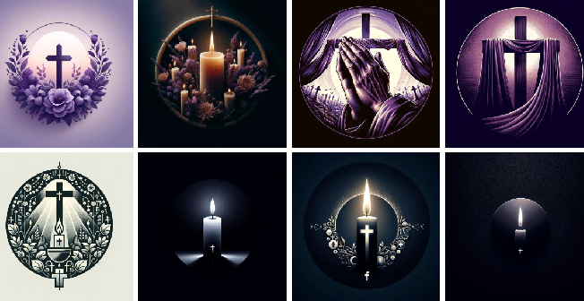 Some images are used as avatars when Catholic families are in mourning