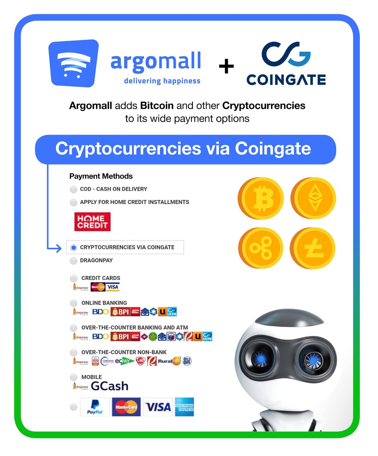 You Can Now Use Bitcoin And Othe!   r Cryptocurrencies At Argomall - 