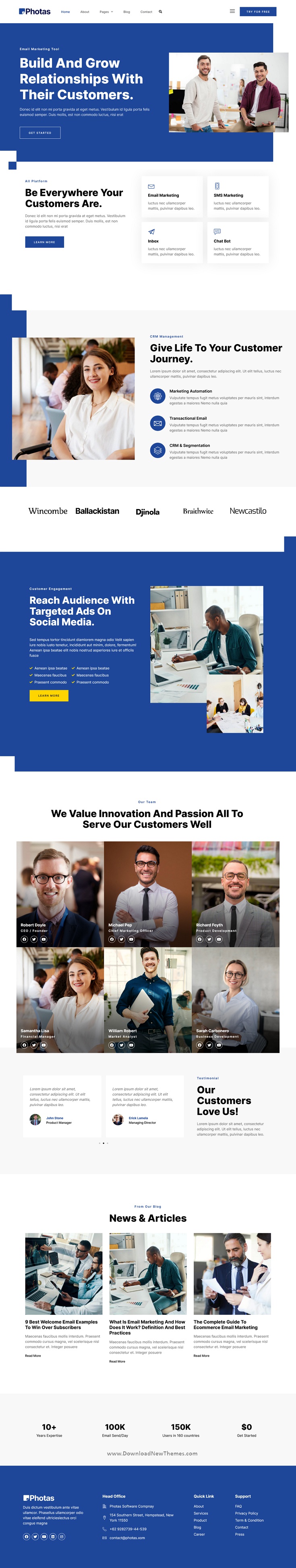 Photas - Email Marketing Company Elementor Template Kit