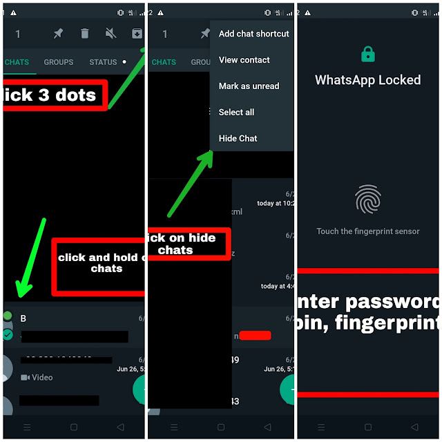 how to hide chats in whatsapp