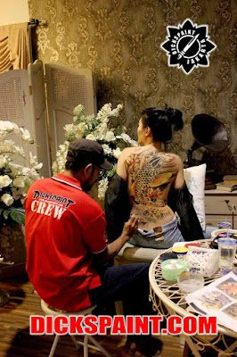 Body Painting Koi Fish Yakuza Jakarta