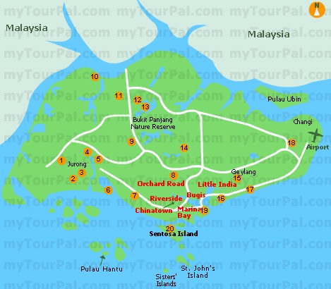 Peta Singapura @ Singapore Map - JIWAROSAK.COM