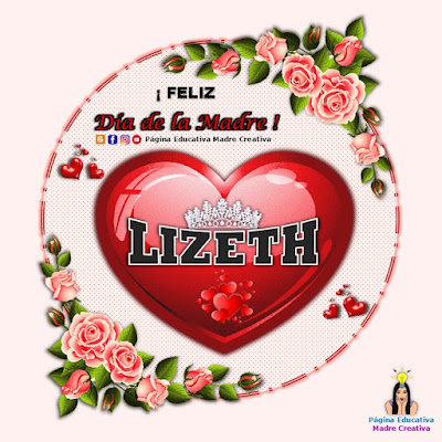 Nombre Lizeth - Cartelito por el Día de la Madre