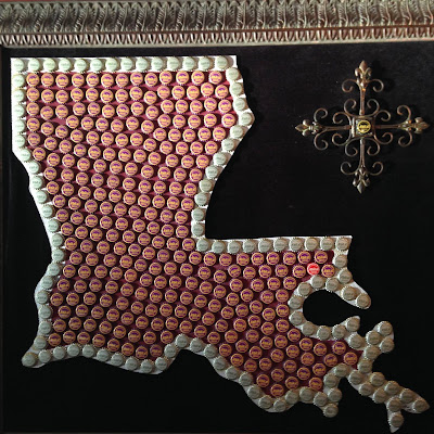 State of Louisiana Made with Abita Bottle Caps