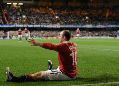 Man Utd champions league quarter finals Wayne Rooney scored