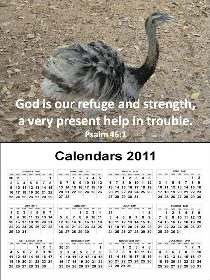 yearly calendar 2011. Free Christian 2011 Calendar