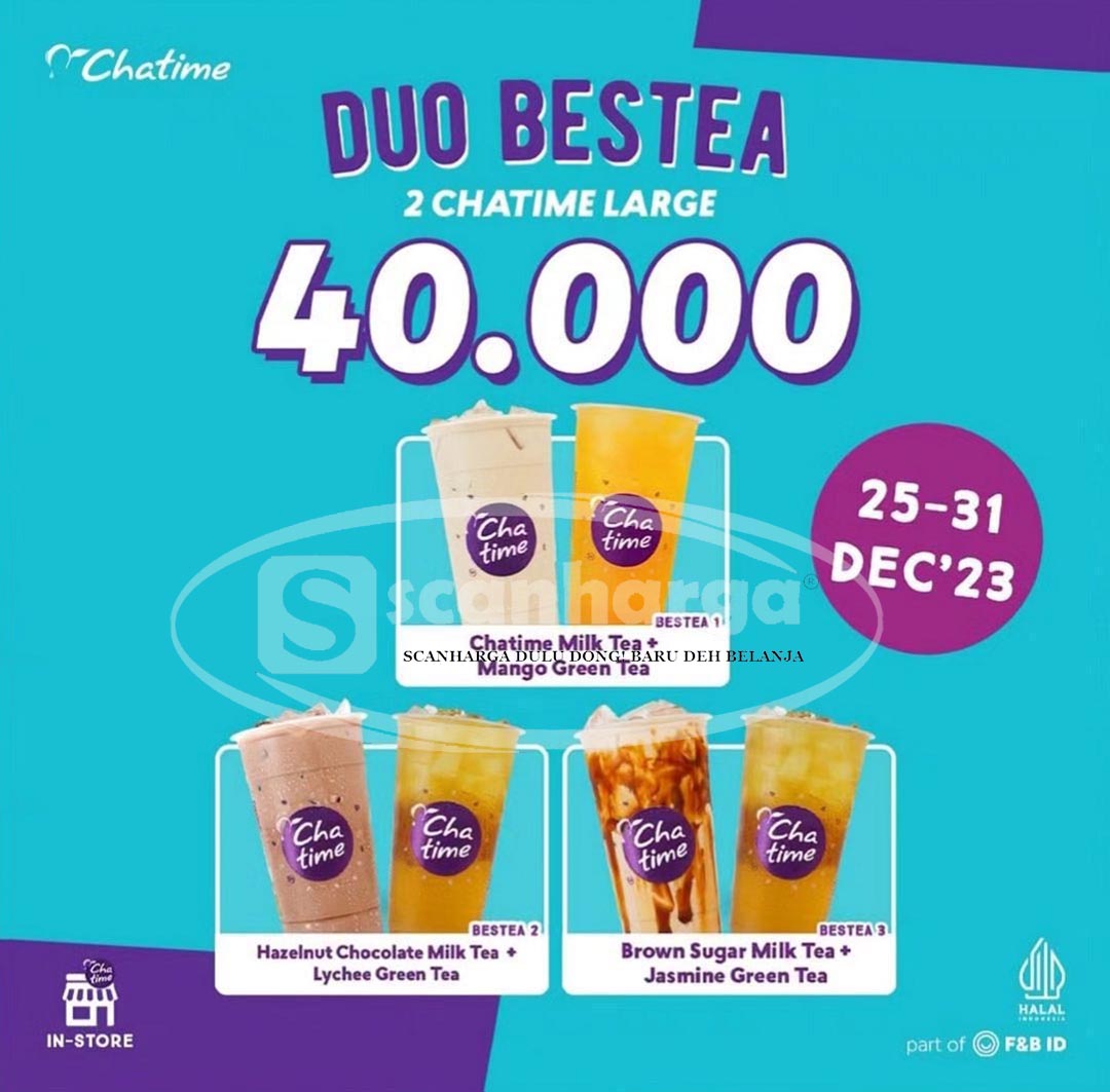 Promo CHATIME DUO BESTEA – Beli 2 Chatime Large Cuma Rp. 40.000