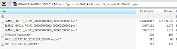 eMMC HUAWEI G6-U10 DUMP 512 MB 