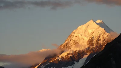 Aoraki, Mountain, Peak, Snow, Clouds